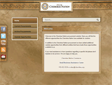 Tablet Screenshot of cherokeebids.org